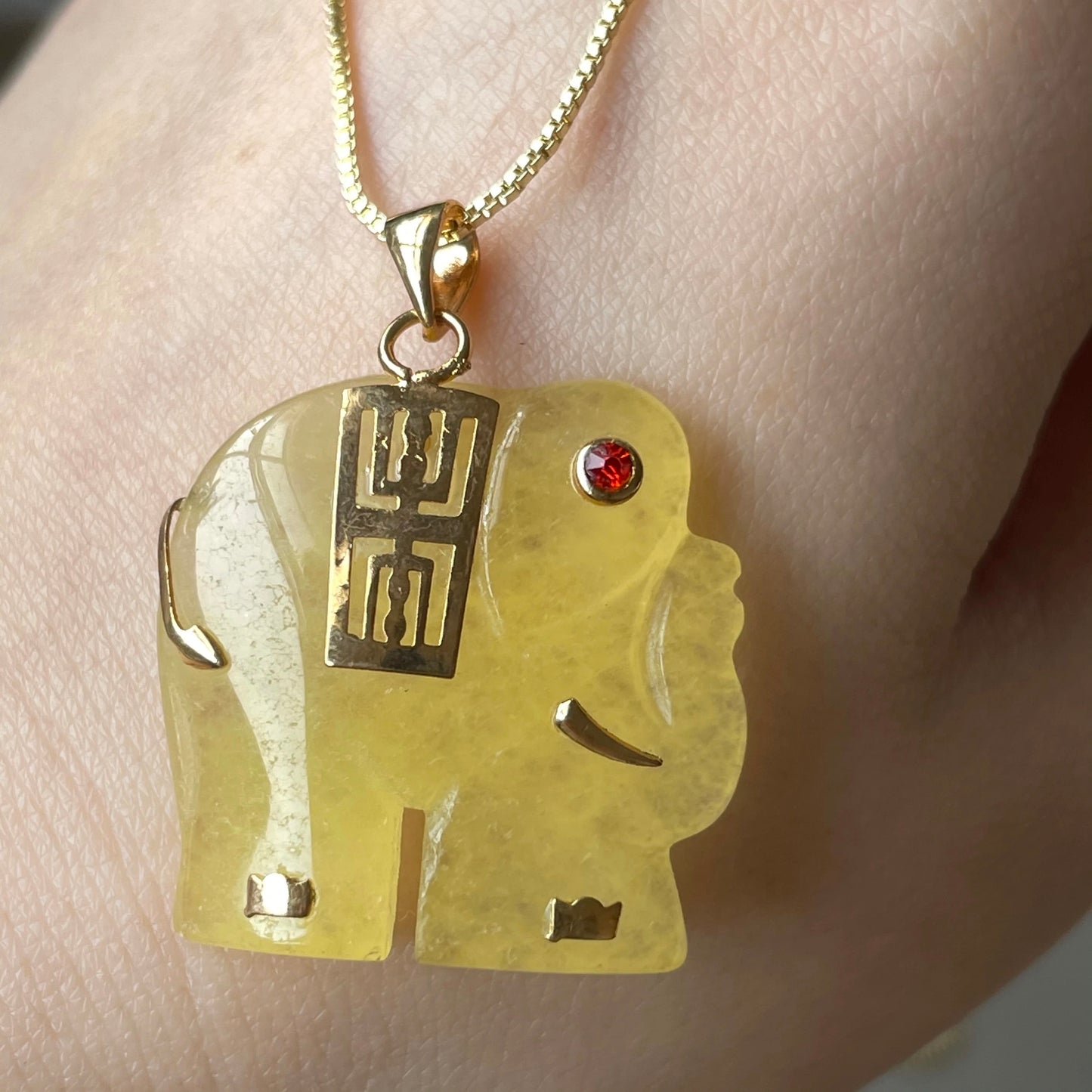 Elephant Jade Necklace